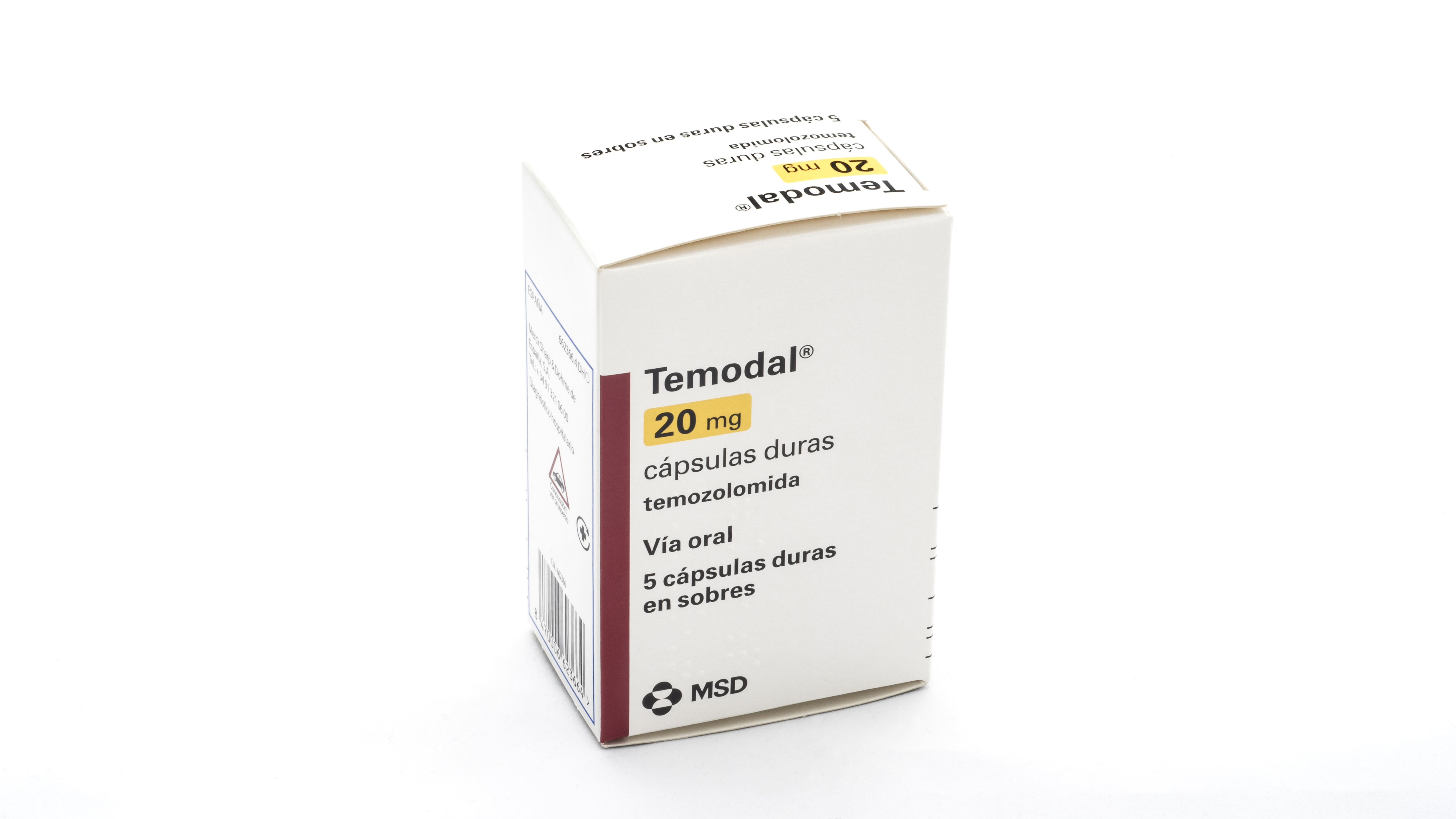 Temodal 20 Mg 5 Capsulas
